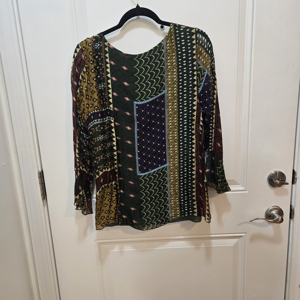 Chic Patchwork Blouse in Multicolor - image 4